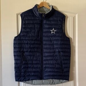 NFL Darius Rucker Collection Navy Dallas Cowboys Packable Full-Zip Vest NWOT